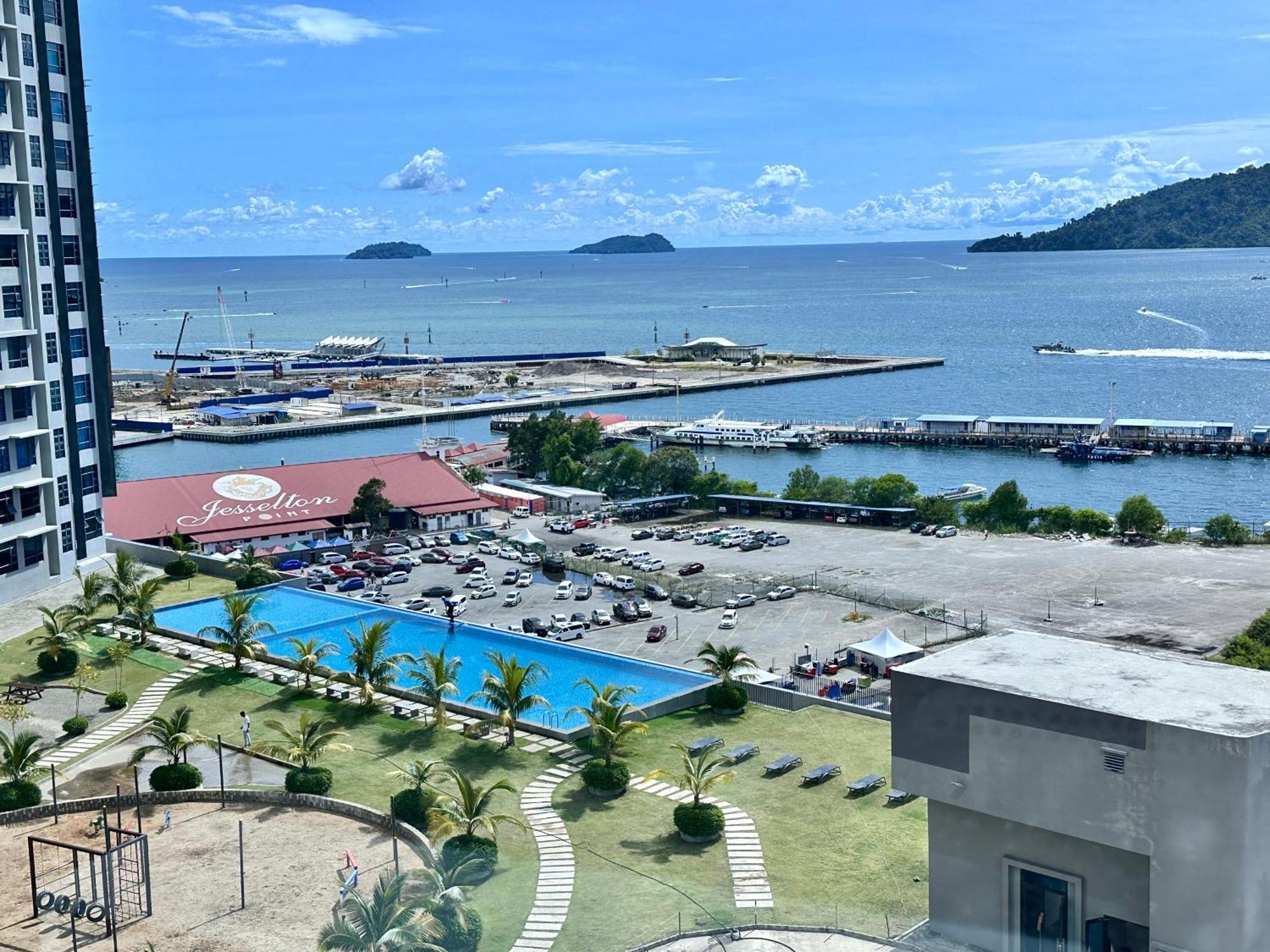 Jq1 Sea & Pool Or City View Wifi I Washing Machine For Some Units I Cuckoo Water Jesselton Quay By R2 Κότα Κιναμπαλού Εξωτερικό φωτογραφία