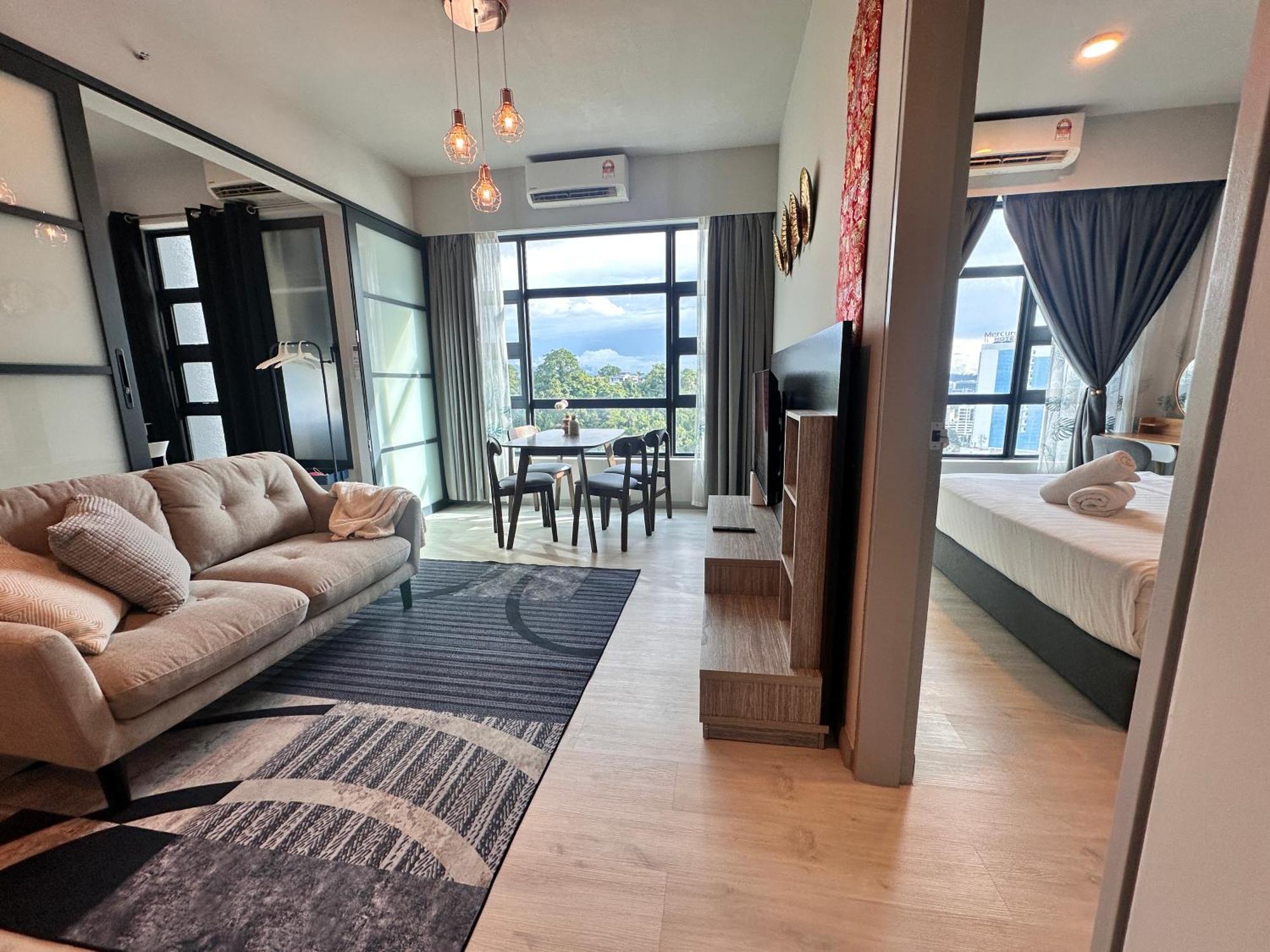 Jq1 Sea & Pool Or City View Wifi I Washing Machine For Some Units I Cuckoo Water Jesselton Quay By R2 Κότα Κιναμπαλού Εξωτερικό φωτογραφία